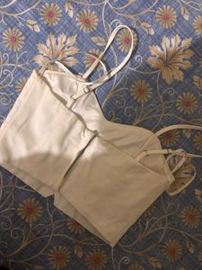 Orignal Bardot White Corset Crop Top