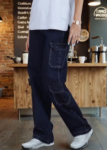 Dark Blue Women's Cargo Jeans