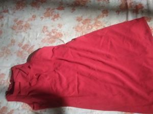 Red Sleeveless  Dress For Party Wear