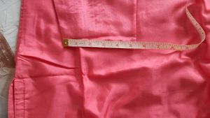 Pink Shiny Cotton Stright Kurta