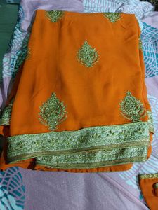 Sequence Work Beautiful Saree