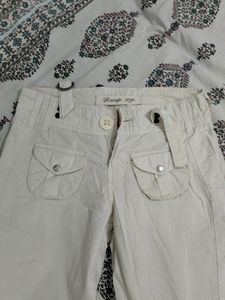 Recap White Cargo Pants For Women