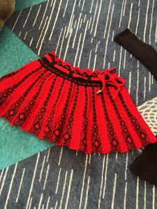 Beautiful Three Piece Woollen Dress For Girl