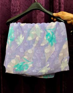 Lavender Georgette Saree