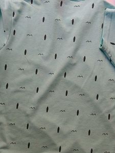 Surf Pattern Polo Shirt - Light Blue