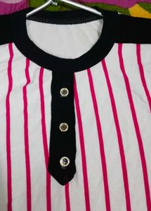 Striped Button-Down Top