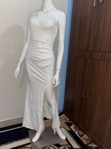 Elegant One-Shoulder White Gown