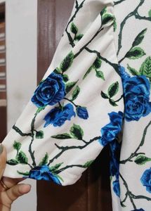 Floral Print Puff Sleeve Top