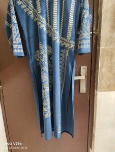 Velvet DigitalPrint Stone Work Suit