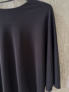 Elegant Black Poncho Top