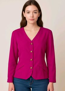 Trendy New Vintage Magenta Blazer