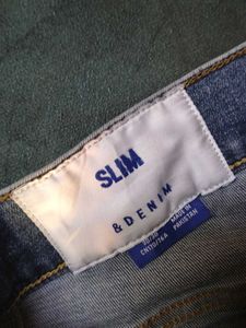 H&amp;M  Blue Denim Jeans slim fit
