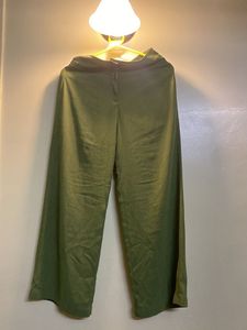 Olive Green Wide Leg Pants