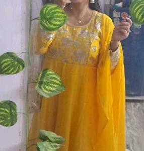 Yellow Anarkali Sets