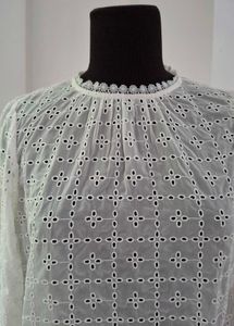 H&amp;M White Eyelet Blouse