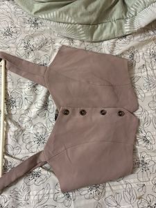 Chic Crop Top with Buttons