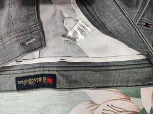 Mens Gray Slim Fit Chinos