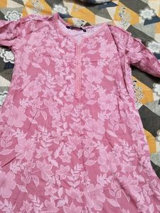 Pink Floral Kurta