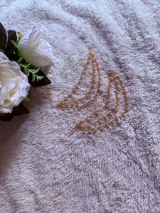 Pearl &amp; Gold Ear Chain Accessory