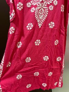 Original Chikankari Light Red Kurta