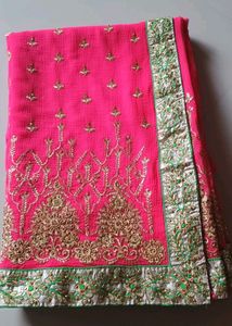 Embroidery Heavy Work Saree For Women