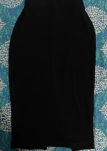 Black Pencil Skirt With A Slit