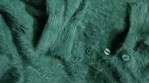 Green Fuzzy Knit Sweater