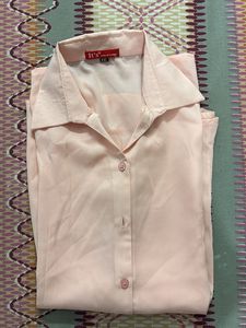 Peach Button-Down Shirt