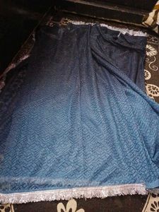 viral lace(silver) saree New with free🎁