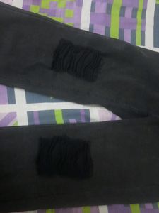 charcoal knee ripped jeans