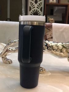 Navy Insulated Tumbler with Handle