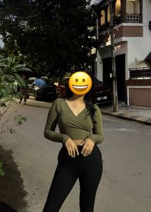 Stylish Olive Green Top