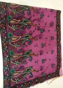 New Saree Embroidered Paisley Fabric With Blouse