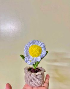 Crochet Flowers Pot