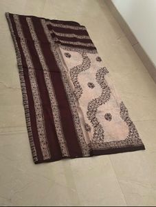 Coffee Brown  &amp; Cream  silk Saree