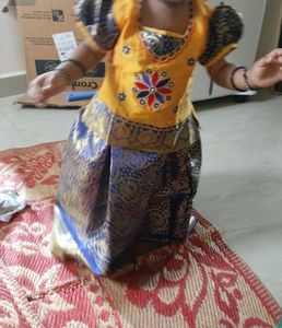 Price Drop 💧Baby Golden Pattu Lehenga