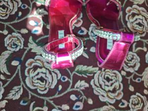 Elle Metallic pink high-heels👠👠👠👠