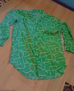 Geometric Shirt With Cotton Blend