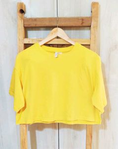 Cotton Yellow Top H&amp;M &amp; Plazzo  Size-42(Combo)
