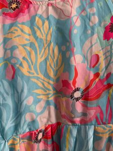 Floral Print Anarkali Dress