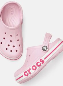 Crocs Kids Pink Bayasand Solid Croc