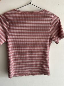 Striped Ribbed Top
