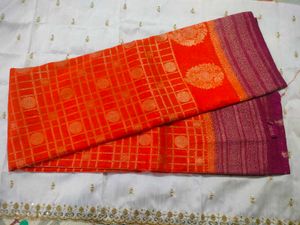 Elegant Orange Saree