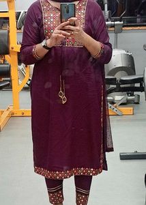 Maroon Traditional kurta