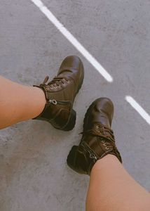 Coffee Brown Casual Lace Up Ankle Boots 👢