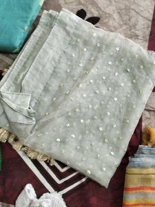 7 Dupatta Combo Bnarsi Dupatt Organza Silk