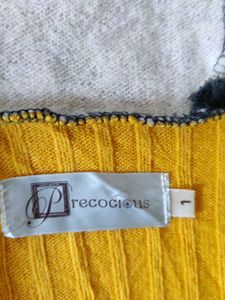 Yellow &amp; Black Knit Top