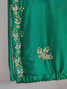 Green Embroidered Saree