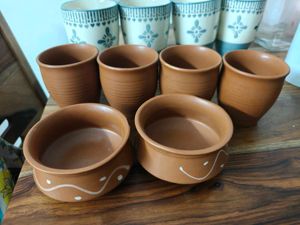 ceramic kulhads + small bowls