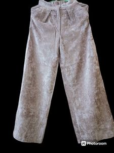 Velvet Wide Leg Trousers